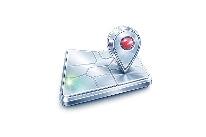 Карта с меткой